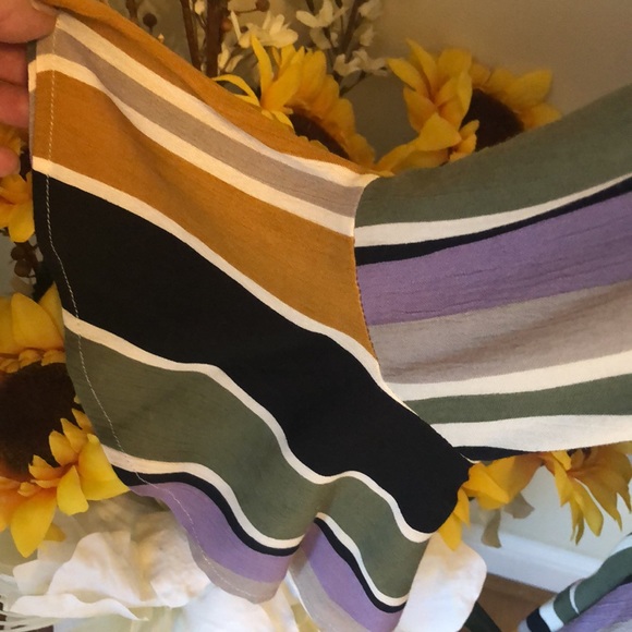 NWT Peach Love Striped Woven Wrap Dress.  Size Small - Picture 3 of 4